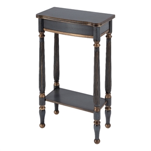 Beaumont Lane Transitional 17.5&quotW Wood Console Table in Pastel Blue