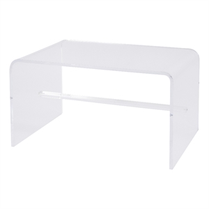 Beaumont Lane Contemporary 32&quotW Acrylic Coffee Table in Clear