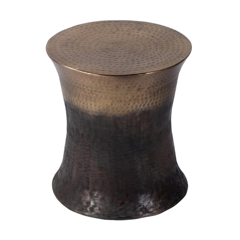 Beaumont Lane Modern 14 in W Stainless Steel End Table in Bronze
