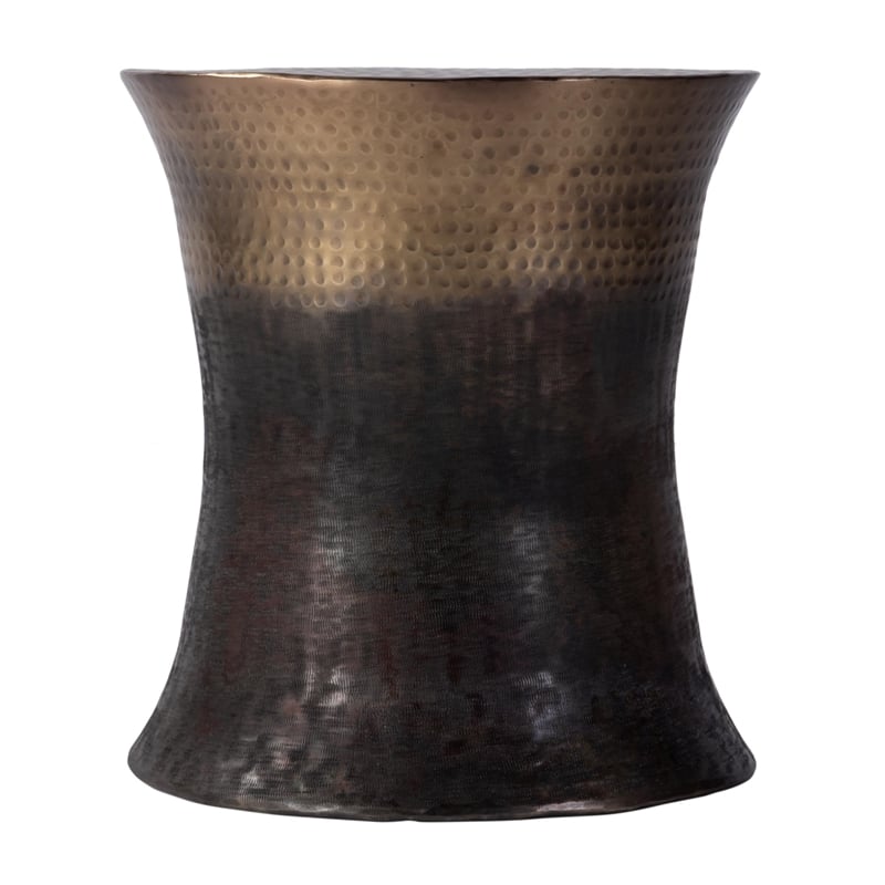 Beaumont Lane Modern 14 in W Stainless Steel End Table in Bronze