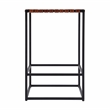 Beaumont Lane Mid-Century 24 in Seat Height Leather Counter Stool in Brown