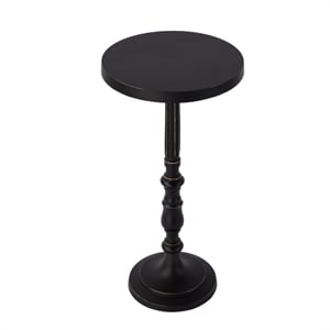 Beaumont Lane Transitional 12&quotW Round All Metal Pedestal End Table-Bronze