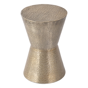 Beaumont Lane Modern 12&quotW Round Aluminum End Table in Bronze