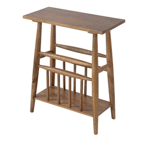 Beaumont Lane Mid-Century 20&quotW Rect. Wood Magazine Side Table in Natural