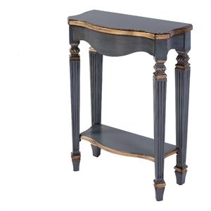 Beaumont Lane Traditional 22&quotW Wood Ballerina Console Table in Blue
