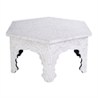 Beaumont Lane Traditional Hexagon Wood Coffee Table in White