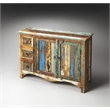 Beaumont Lane Transitional Reverb Rustic Sideboard in Chestnut Finish