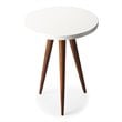 Beaumont Lane Mid-Century Loft Carlsbad End Table in White Finish