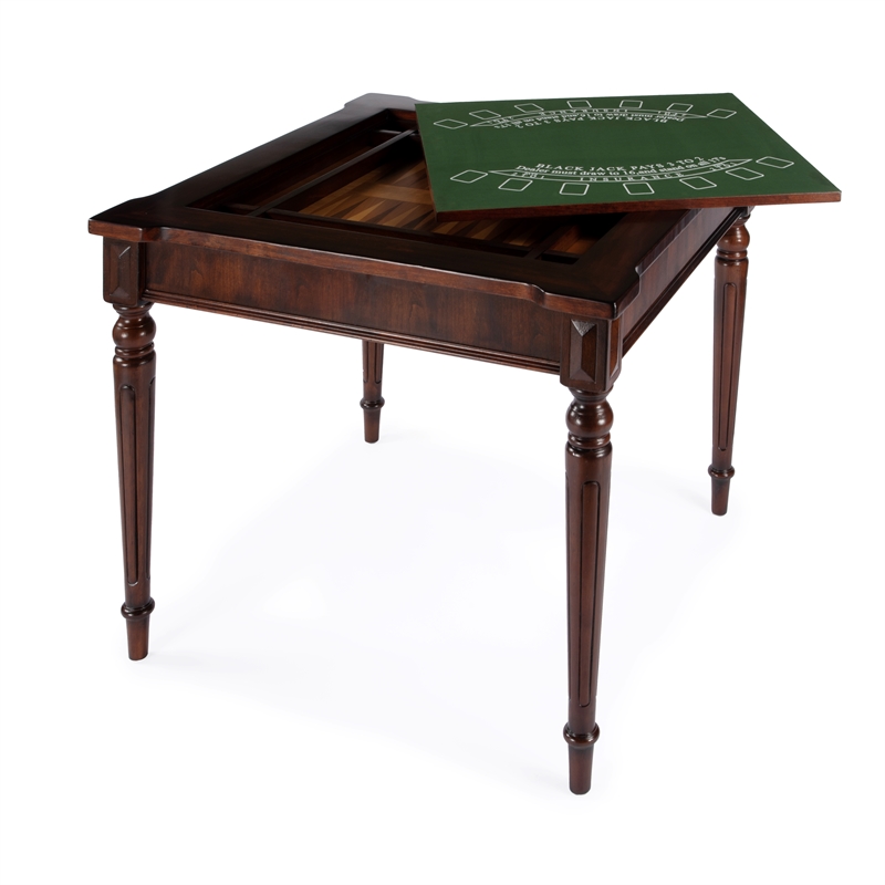 Beaumont Lane Transitional Multi-Game Card Table - Cherry Brown