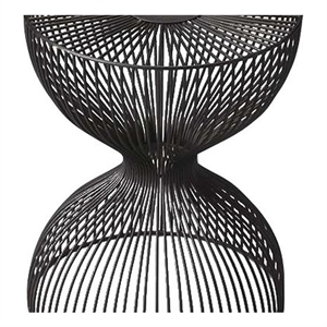 Beaumont Lane Contemporary Iron Cage Bunching Table in Black