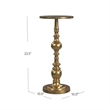 Beaumont Lane Transitional Metal Pedestal Side Table - Antique Gold