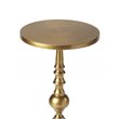 Beaumont Lane Transitional Metal Pedestal Side Table - Antique Gold