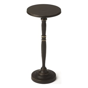Beaumont Lane Traditional Metal Accent Table in Black Finish
