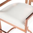 Beaumont Lane Contemporary Rose Gold & White Faux Leather Counter Stool