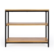 Beaumont Lane Contemporary 3 Shelf Wood & Iron Etagere Bookcase