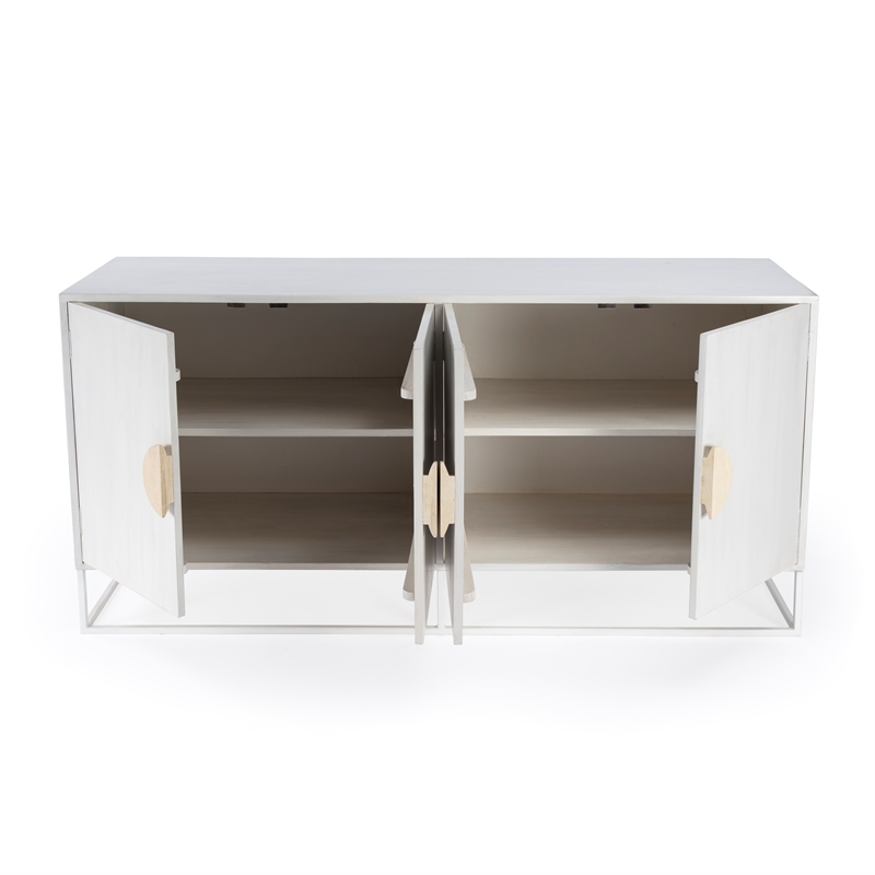 Beaumont Lane Modern Transitional White Wooden Accent Sideboard
