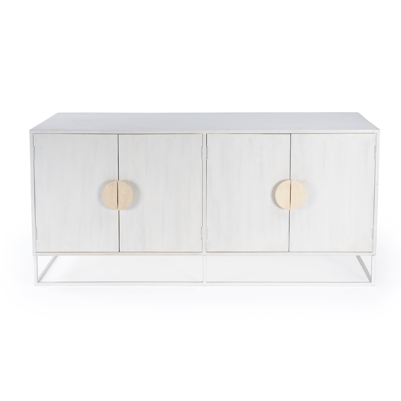 Beaumont Lane Modern Transitional White Wooden Accent Sideboard