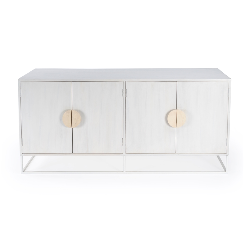 Beaumont Lane Modern Transitional White Wooden Accent Sideboard