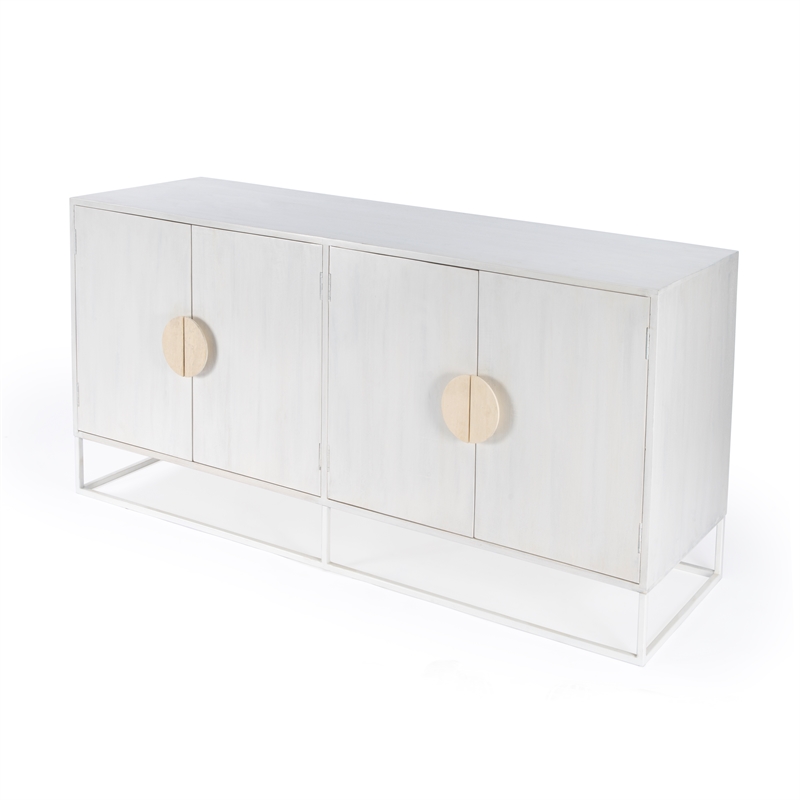 Beaumont Lane Modern Transitional White Wooden Accent Sideboard