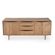 Beaumont Lane Mid-Century Wood Accent Sideboard in Natural Finish