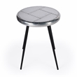 Beaumont Lane Contemporary Silver Metal Aviator Accent Table