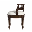 Beaumont Lane Traditional Antique Cherry Upholstered Vanity Seat