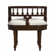 Beaumont Lane Traditional Antique Cherry Upholstered Vanity Seat