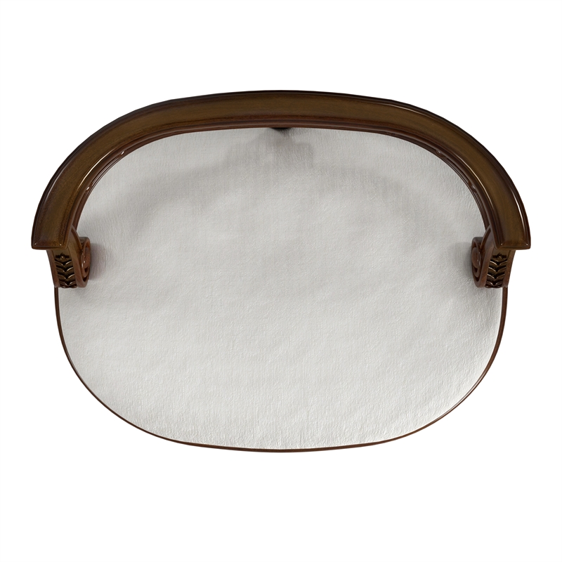 Beaumont Lane Traditional Antique Cherry Upholstered Vanity Seat