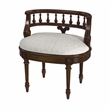 Beaumont Lane Traditional Antique Cherry Upholstered Vanity Seat