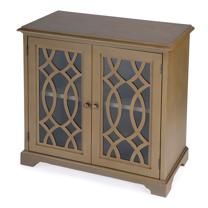 Beaumont Lane Traditional Farmhouse 2-Door Accent Cabinet in Brown