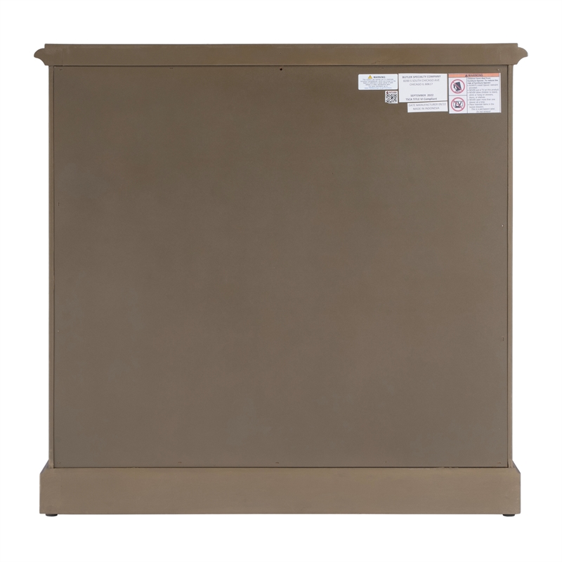 Beaumont Lane Traditional Farmhouse 2-Door Accent Cabinet in Brown