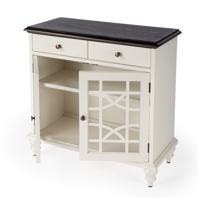 Beaumont Lane Traditional 2 Door 2 Drawer Cabinet in White Finish