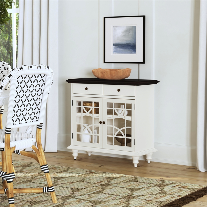 Beaumont Lane Traditional 2 Door 2 Drawer Cabinet in White Finish