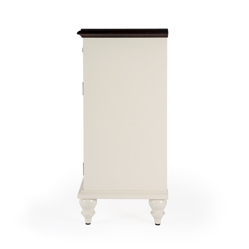 Beaumont Lane Traditional 2 Door 2 Drawer Cabinet in White Finish