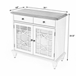Beaumont Lane Traditional 2 Door 2 Drawer Cabinet in White Finish