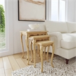 Beaumont Lane Traditional Set Of 3 Nesting Tables in Beige Finish
