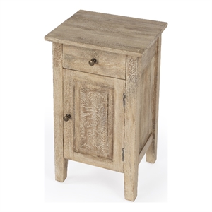 Beaumont Lane Transitional Solid Wood End Table in Natural Finish