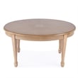 Beaumont Lane Traditional Oval Wood Coffee Table in Beige Finish