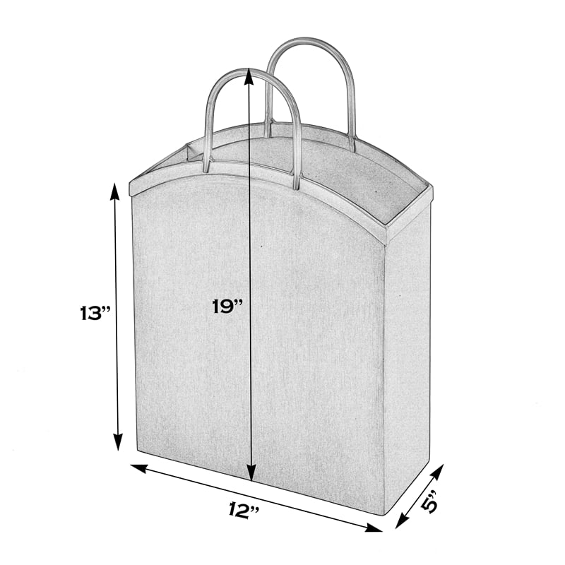 Beaumont Lane Contemporary Rectangular Metal Magazine Basket - Metalworks