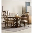 Beaumont Lane Tall Spindle Dining Side Chair in Medium Brown Wood Finish
