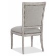 Beaumont Lane Traditional Upholstered Wood Side Chair in Gray