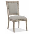 Beaumont Lane Traditional Upholstered Wood Side Chair in Gray