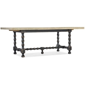 Beaumont Lane Dining Room 84&quot Trestle Table in Flaky White/Black