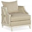 Beaumont Lane Traditional Living Room Wood Lounge Chair in Beige