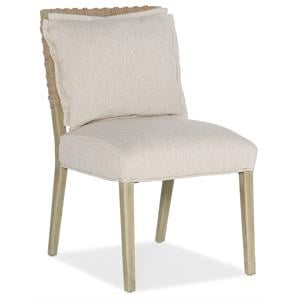 Beaumont Lane Assembled Transitional Dining Room Woven Back Side Chair