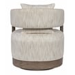 Beaumont Lane Contemporary Veneer and Fabric Swivel Chair in Gray