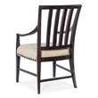 Beaumont Lane Assembled Transitional Wood and Fabric Arm Chair in Black