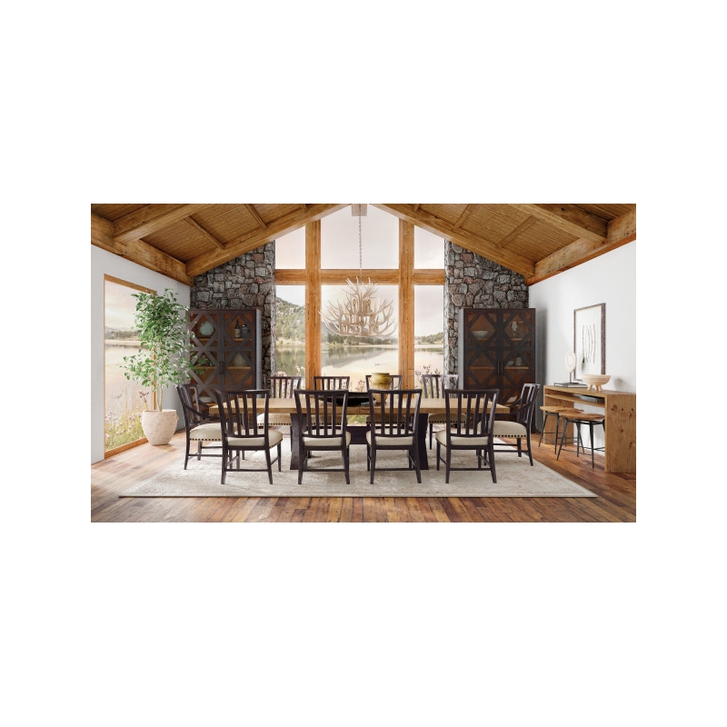 Beaumont Lane Assembled Transitional Wood and Fabric Arm Chair in Black