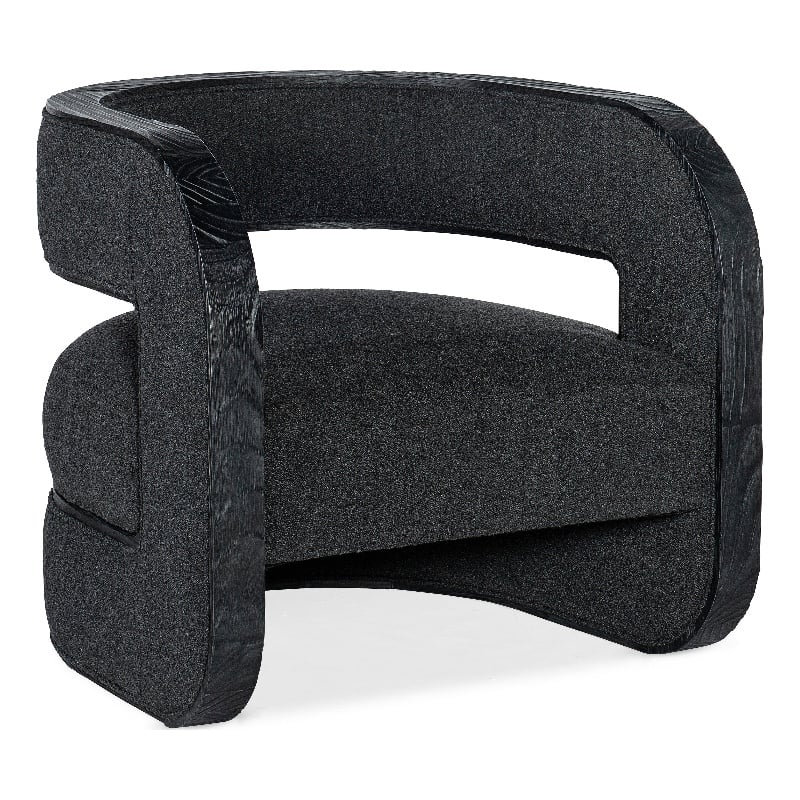 Beaumont Lane Contemporary Veneers and Fabric Aent Chair in Black