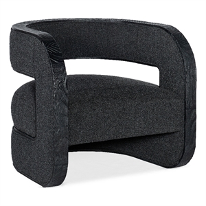 Beaumont Lane Contemporary Veneers and Fabric Aent Chair in Black